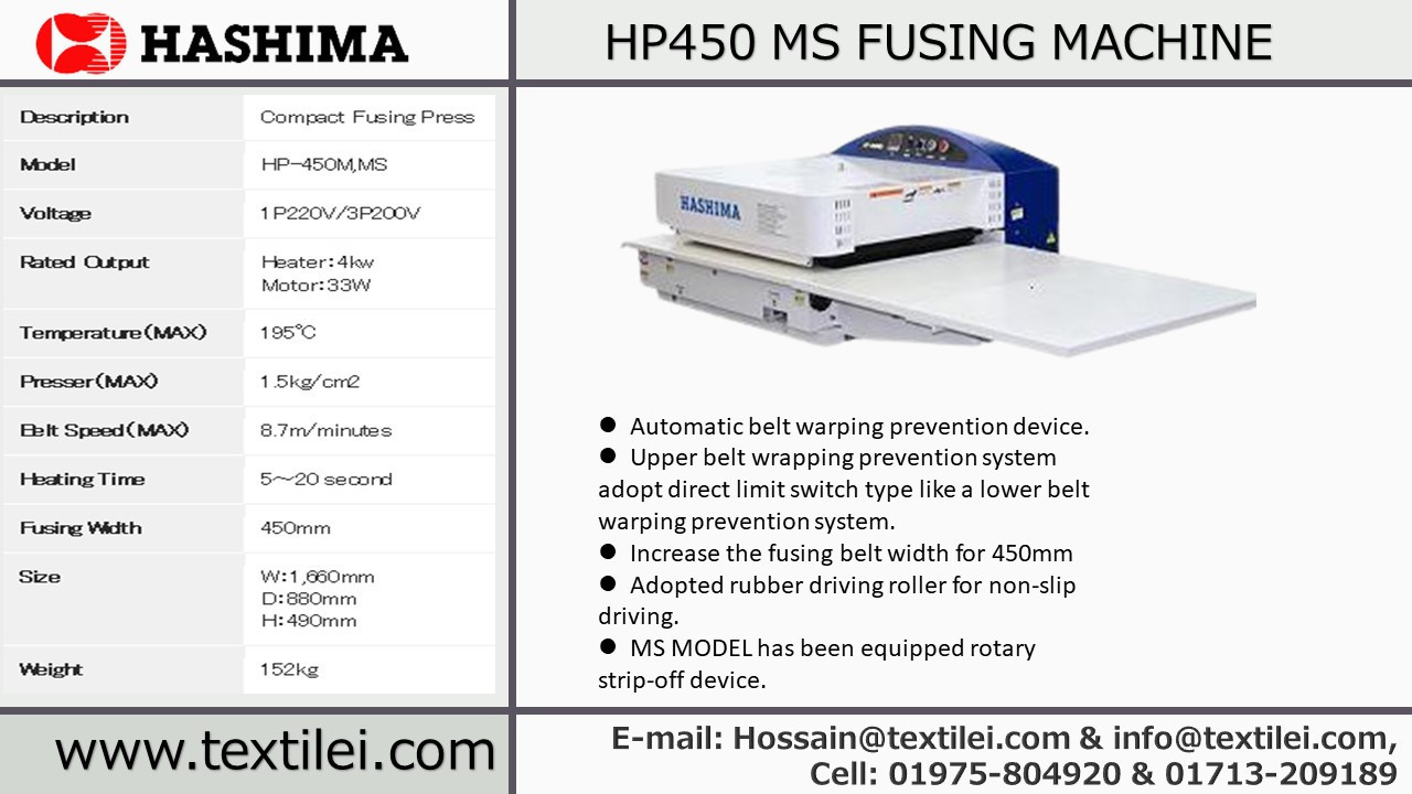 Hashima FUSING MACHINE HP 450MS