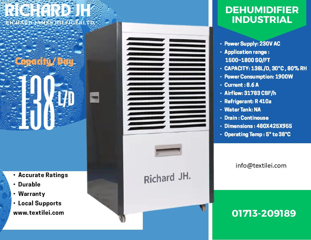 Dehumidifier 138L/Day Richard JH