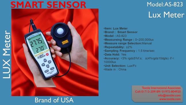 Lux Meter AS823 Smart Sensor Meter in Bangladesh 